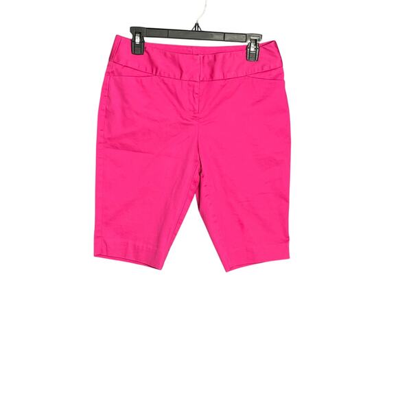 Worthington Modern Fit Hot Pink Mid Rise Bermuda Shorts Women’s Size 4 Preppy - Picture 1 of 4
